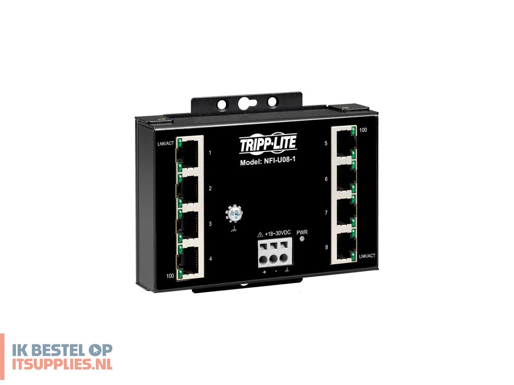 5644755-tripp_lite_nfi-u08-1_netwerk-switch_unmanaged_fast_ethernet_10100_zwart