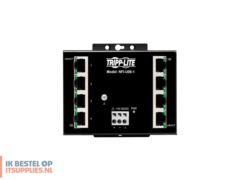 5651991-tripp_lite_nfi-u08-1_netwerk-switch_unmanaged_fast_ethernet_10100_zwart
