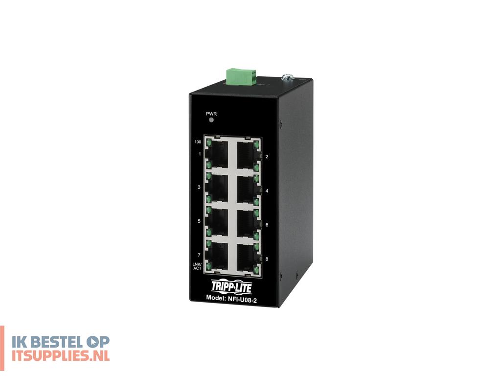 5252399-tripp_lite_nfi-u08-2_netwerk-switch_unmanaged_fast_ethernet_10100_zwart