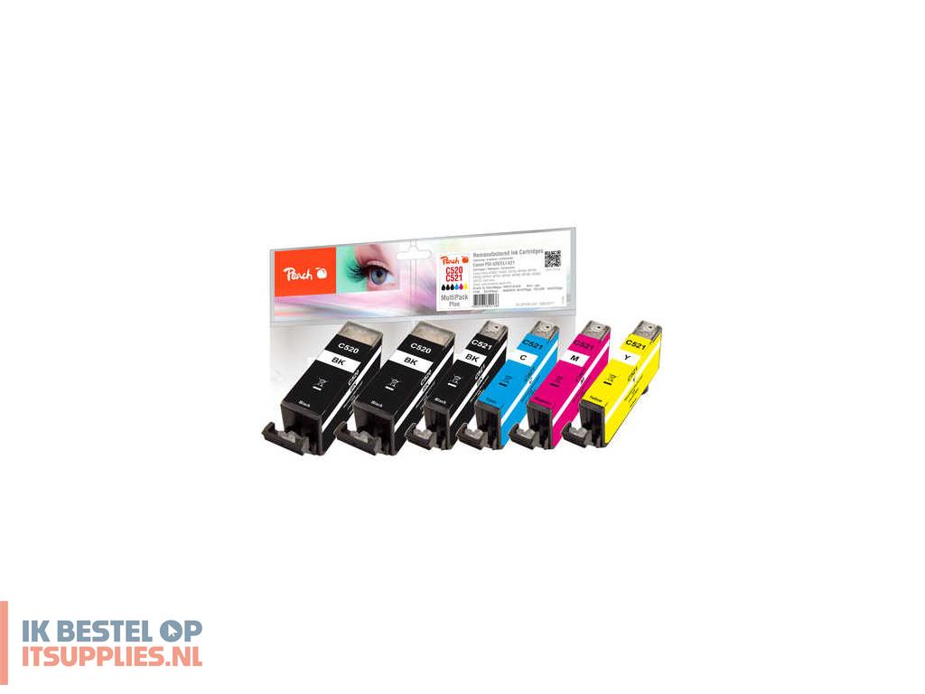 3424387-peach_319177_pi100-247_inktcartridge_6_stuks_compatibel_hoog_xl_rendement_zwart-_cyaan-_magenta-_geel