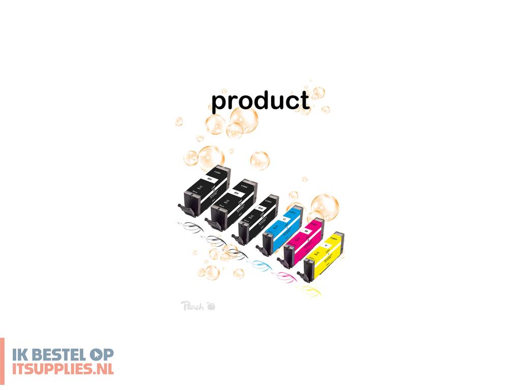 3130891-peach_pi100-328_inktcartridge_6_stuks_compatibel_normaal_rendement_zwart-_blauw-_roze-_geel