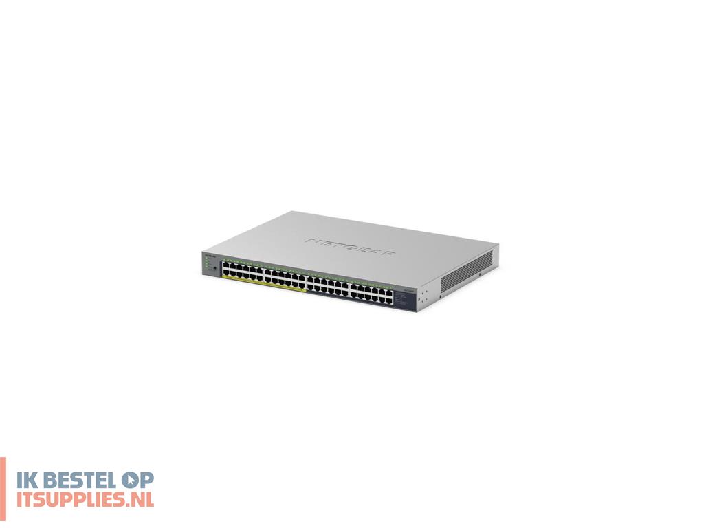0038913-netgear_gs748pp_unmanaged_gigabit_ethernet_101001000_power_over_ethernet_poe_grijs