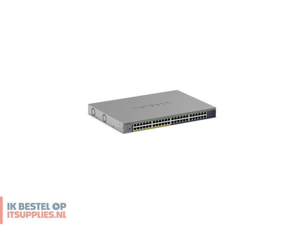 0042167-netgear_gs748pp_unmanaged_gigabit_ethernet_101001000_power_over_ethernet_poe_grijs