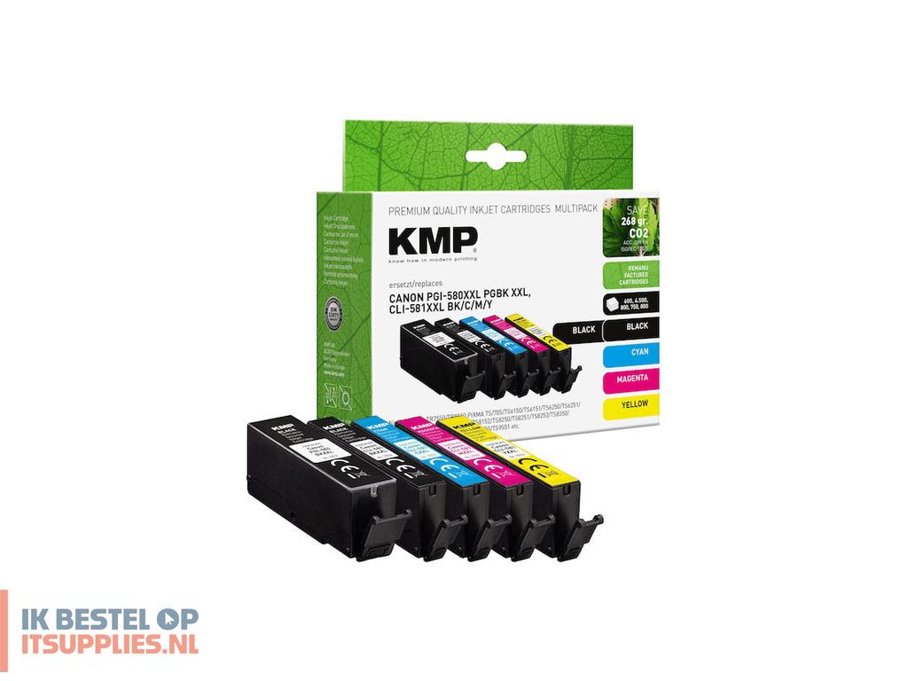 4623446-kmp_1576-4205_inktcartridge_5_stuks_compatibel_hoog_xl_rendement_cyaan