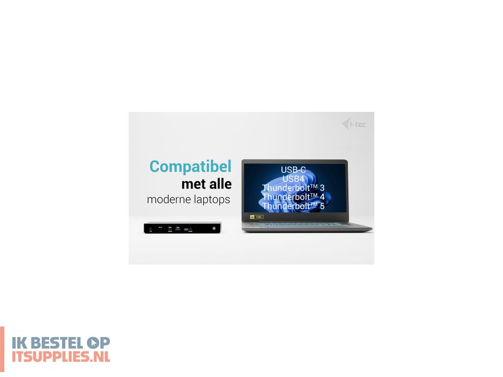 3002765-i-tec_tb4tripledockpd_laptop_dock_poortreplicator_bedraad_zwart
