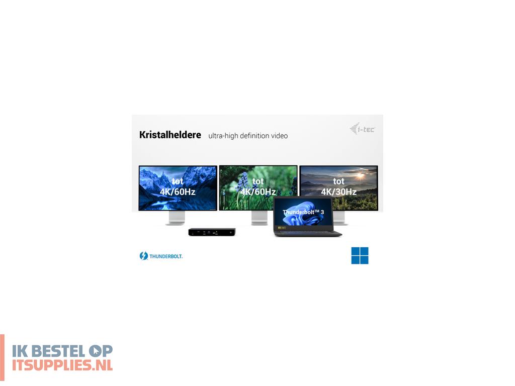 3008501-i-tec_tb4tripledockpd_laptop_dock_poortreplicator_bedraad_zwart