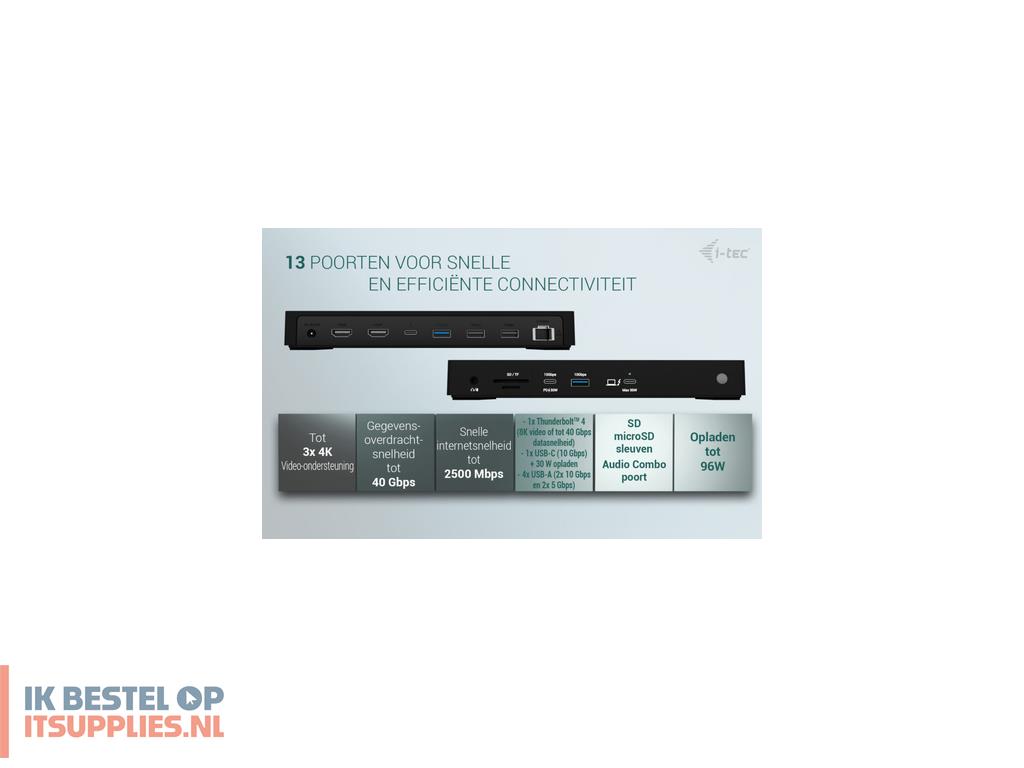 3019078-i-tec_tb4tripledockpd_laptop_dock_poortreplicator_bedraad_zwart