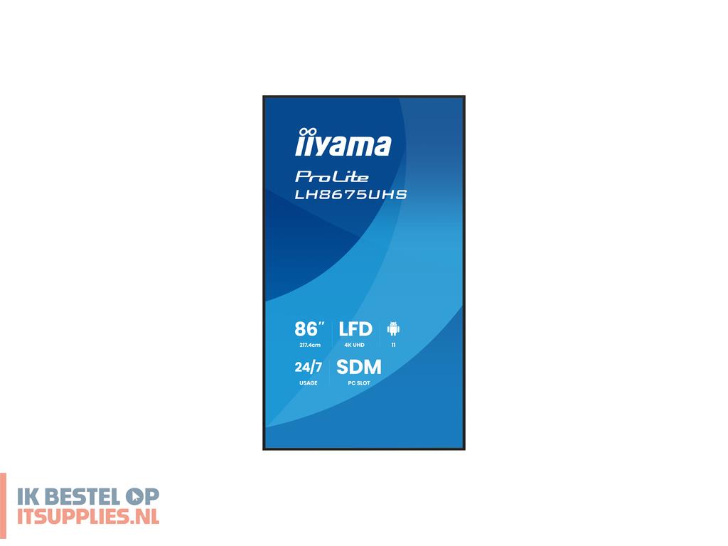 0749811-iiyama_lh8675uhs-b2ag_beeldkrant_digitale_signage_flatscreen_2-17_m_856_lcd_wifi_500_cdm²_4k_ultra_hd_zwart