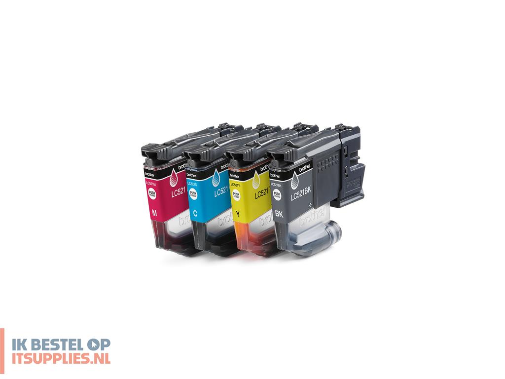0044524-brother_lc521val_inktcartridge_4_stuks_origineel_zwart-_cyaan-_magenta-_geel
