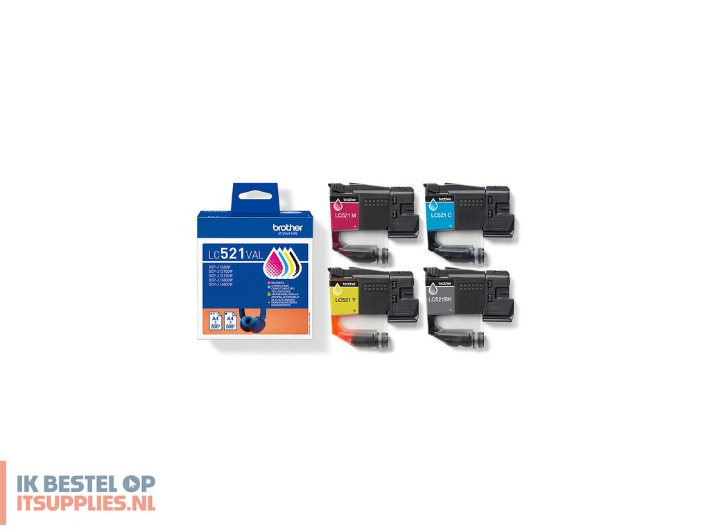 0047393-brother_lc521val_inktcartridge_4_stuks_origineel_zwart-_cyaan-_magenta-_geel