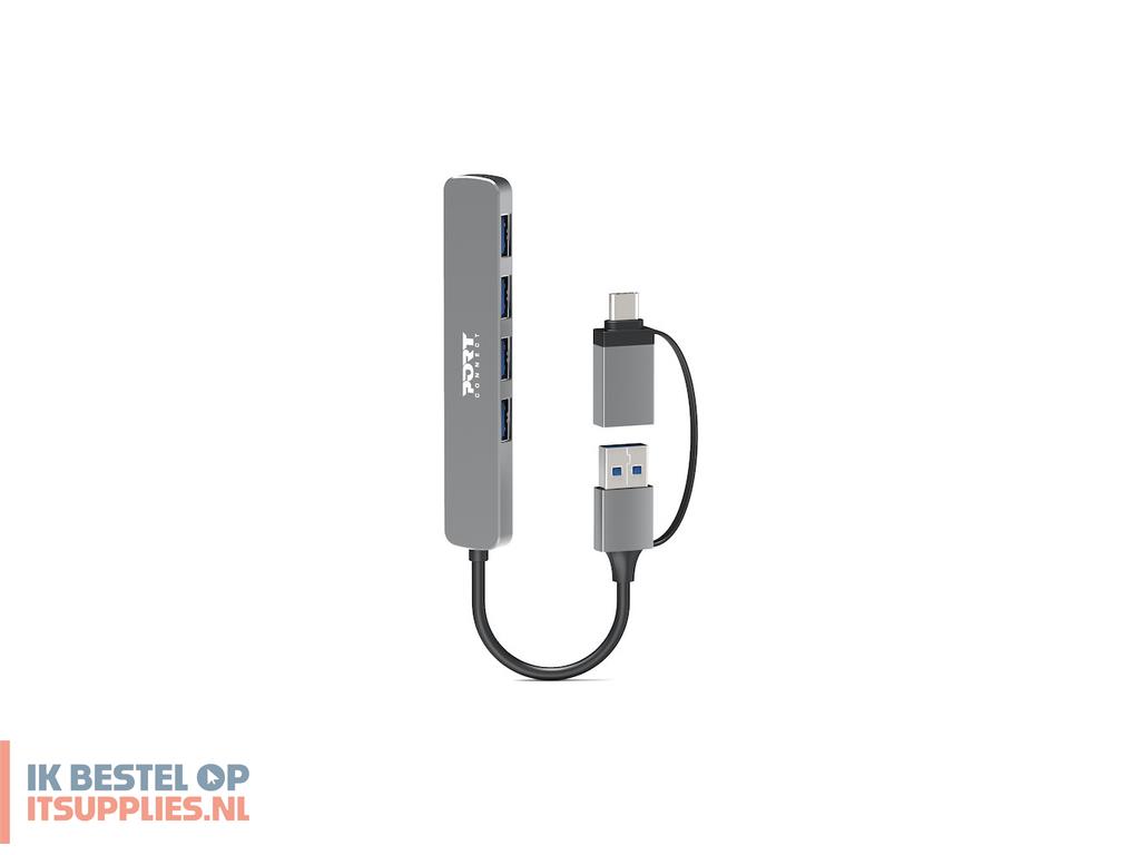 1713053-port_designs_900161_interface_hub_usb_20_type-a_5000_mbits_zilver