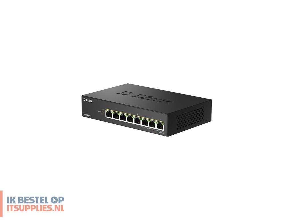 5239282-d-link_dms-108pe_netwerk-switch_unmanaged_25g_ethernet_10010002500_power_over_ethernet_poe_zwart