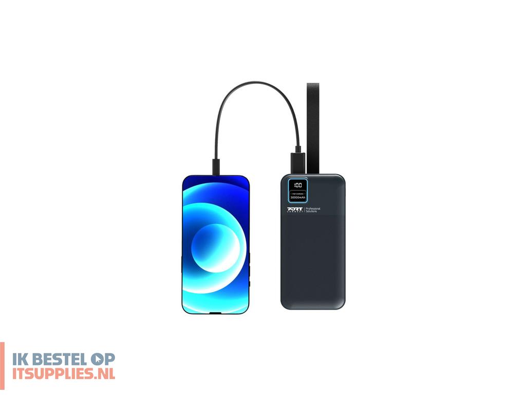 3049665-port_designs_907003_powerbank_lithium-polymeer_lipo_30000_mah_zwart