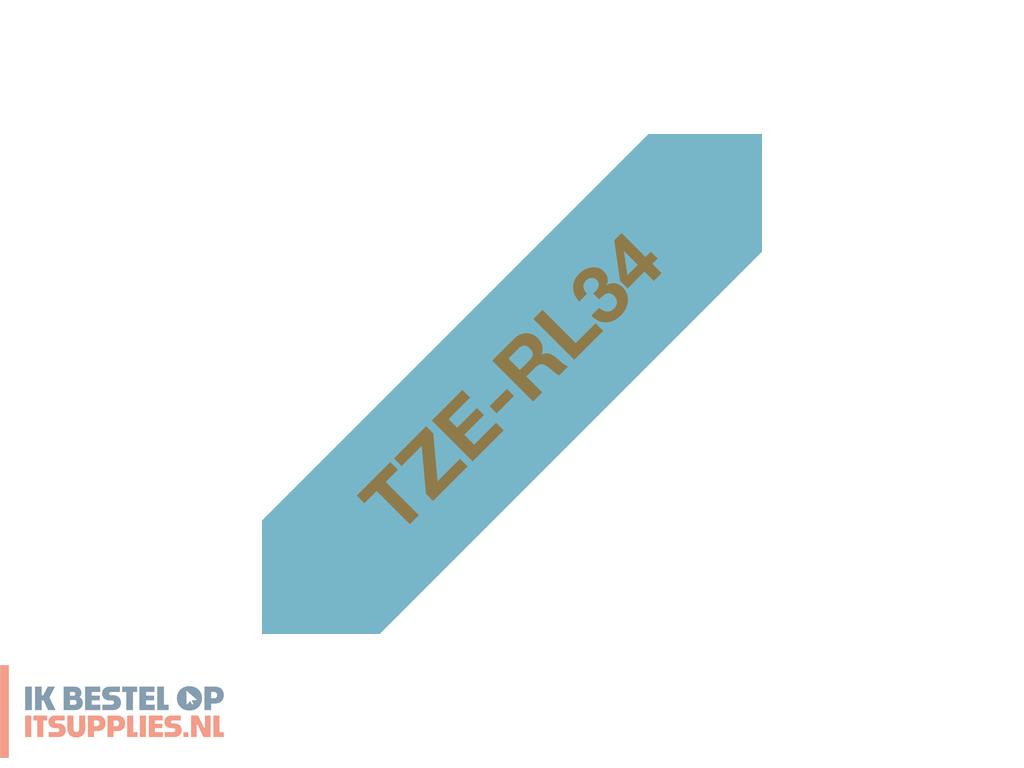 4552891-brother_tze-rl34_labelprinter-tape_gold_on_blue
