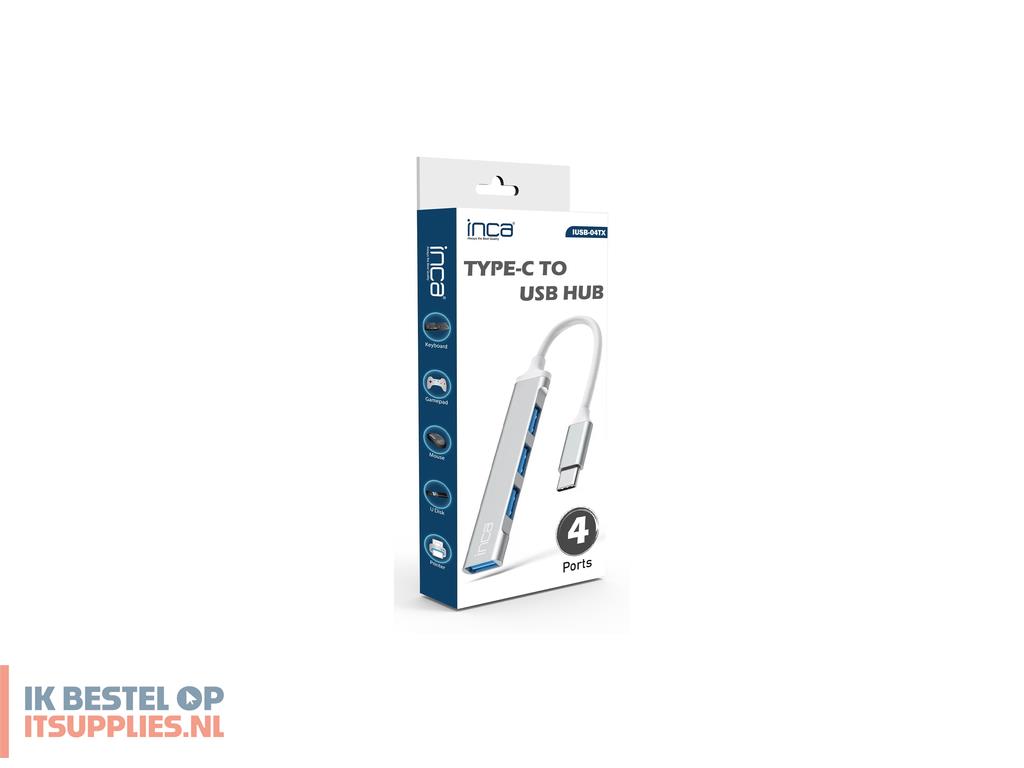 3024971-inca_iusb-04tx_interface_hub_usb_type-c_5000_mbits_zilver-_wit