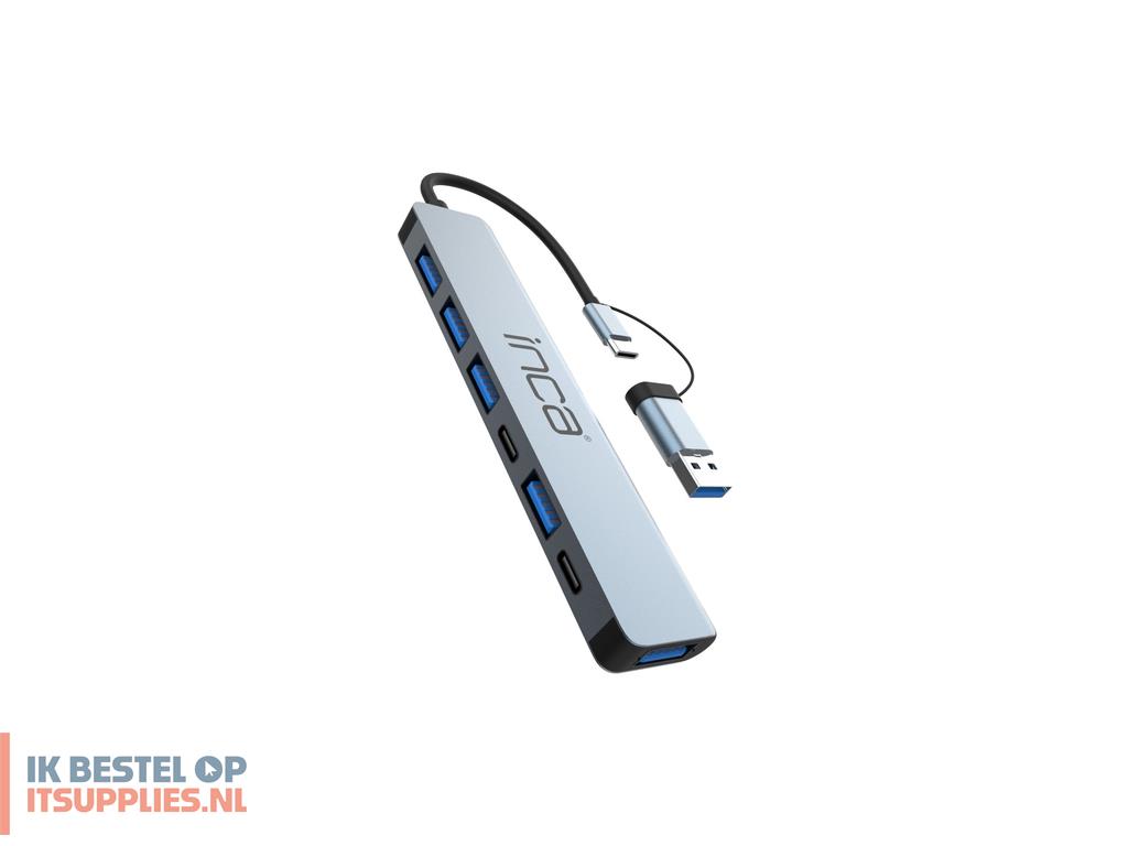 3029065-inca_iutp-7t_interface_hub_usb_32_gen_1_31_gen_1_type-a_type-c_5000_mbits_grijs