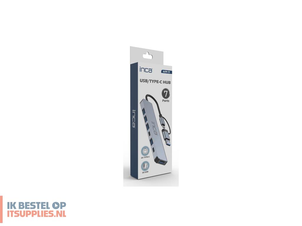 3030414-inca_iutp-7t_interface_hub_usb_32_gen_1_31_gen_1_type-a_type-c_5000_mbits_grijs