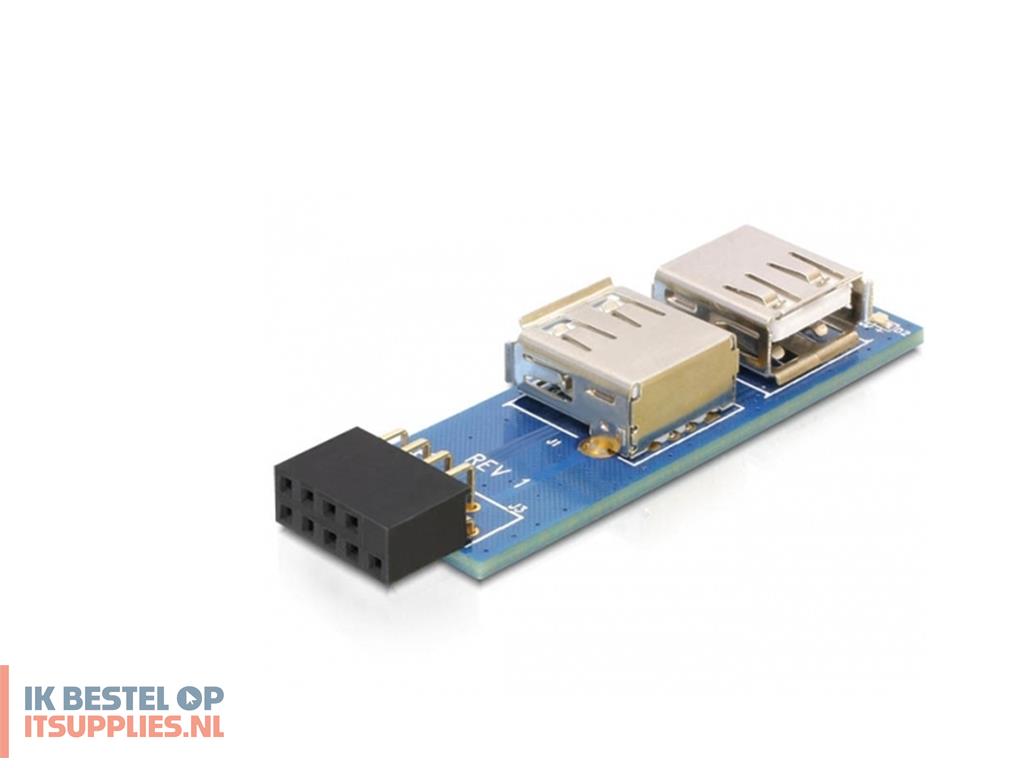 1609288-delock_9-pin_254_mm2_x_usb_20_1_x_9-pin_254_mm_2_x_usb_20-a_zwart-_blauw-_zilver