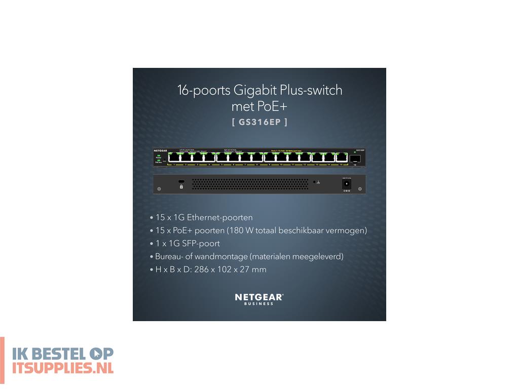 0411439-netgear_gs316ep-100pes_netwerk-switch_managed_gigabit_ethernet_101001000_power_over_ethernet_poe_zwart