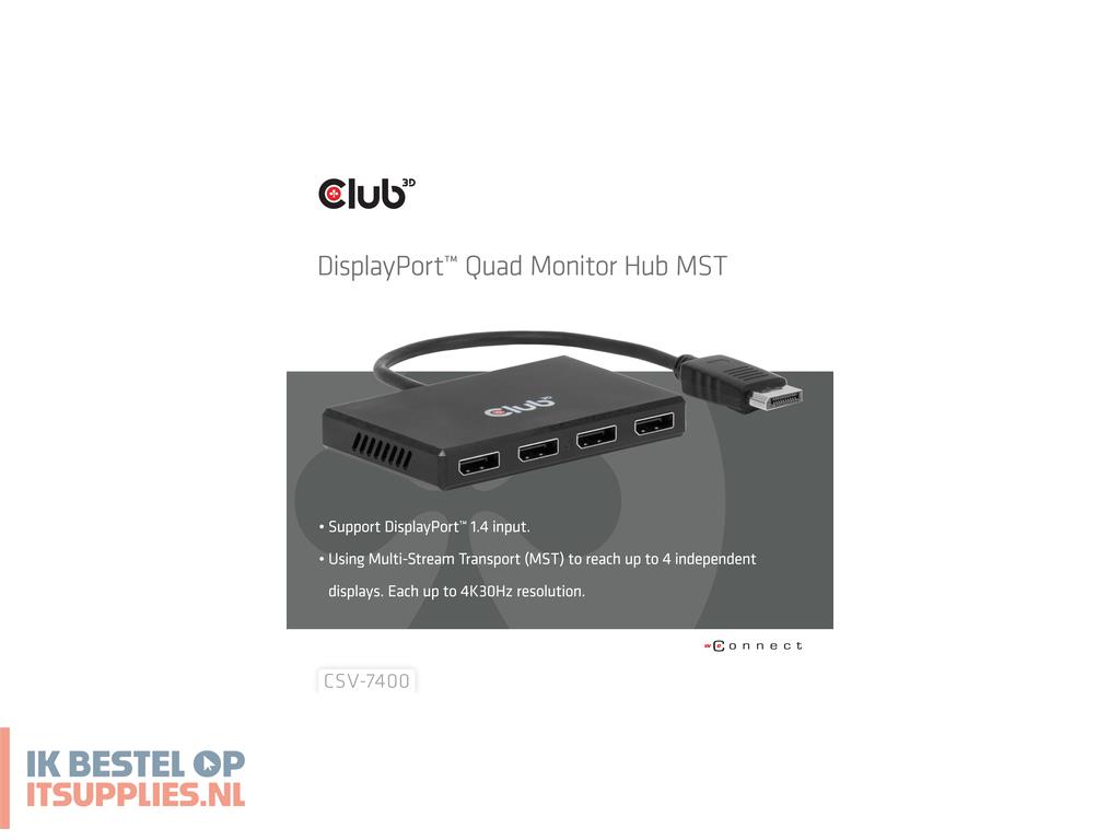 4519556-club3d_csv-7400_video_splitter_4x_displayport