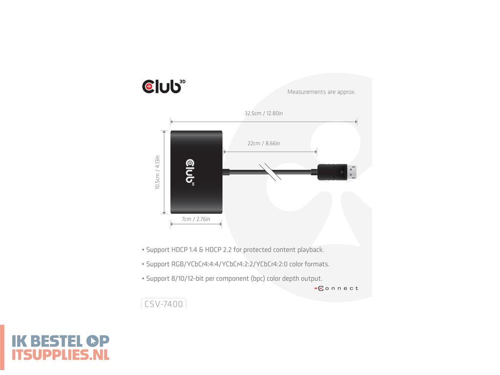 4523619-club3d_csv-7400_video_splitter_4x_displayport