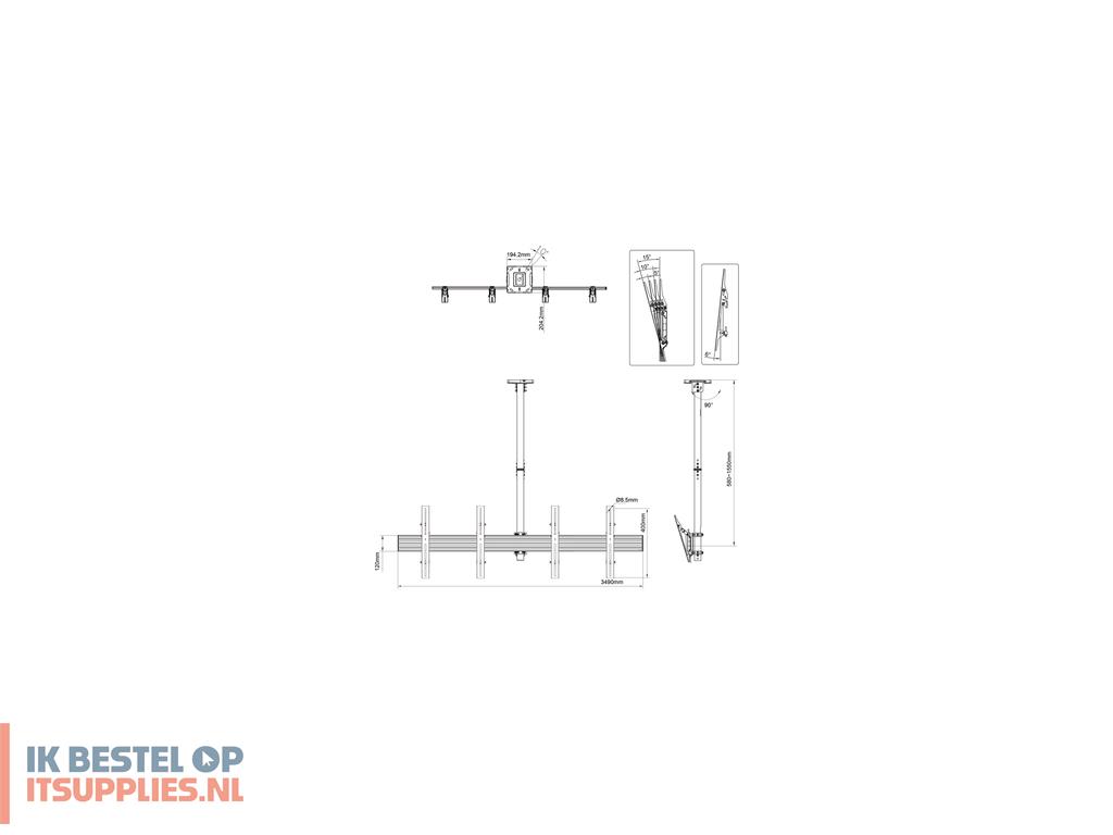 1708905-multibrackets_3460_bevestiging_voor_signage-beeldschermen_165-1_cm_65_zwart