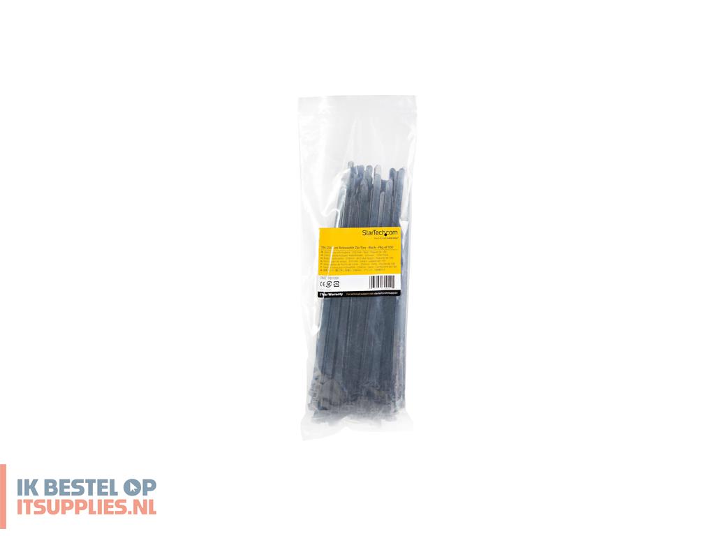 0445725-startechcom_cbmztrb10bk_kabelbinder_losmaakbare_kabelbinder_nylon-_kunststof_zwart_1000_stuks