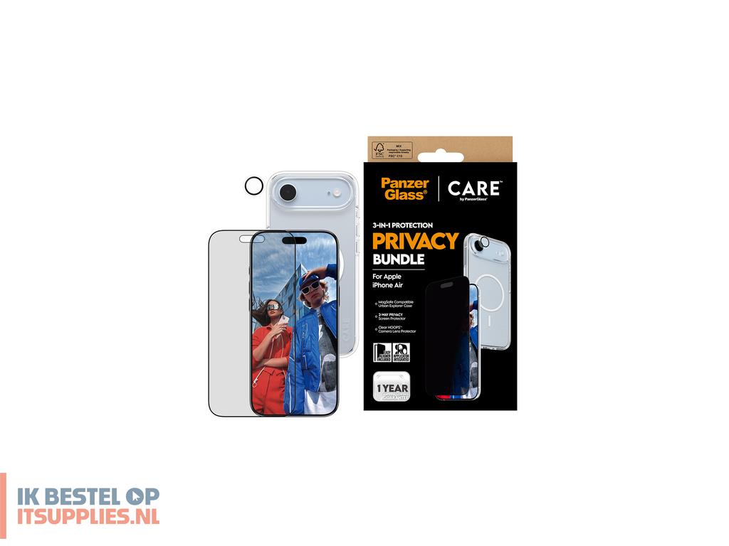 1628104-panzerglass__care_by__3-in-1_flagship_privacy_bundle_iphone_air_doorzichtige_schermbeschermer_apple_1_stuks