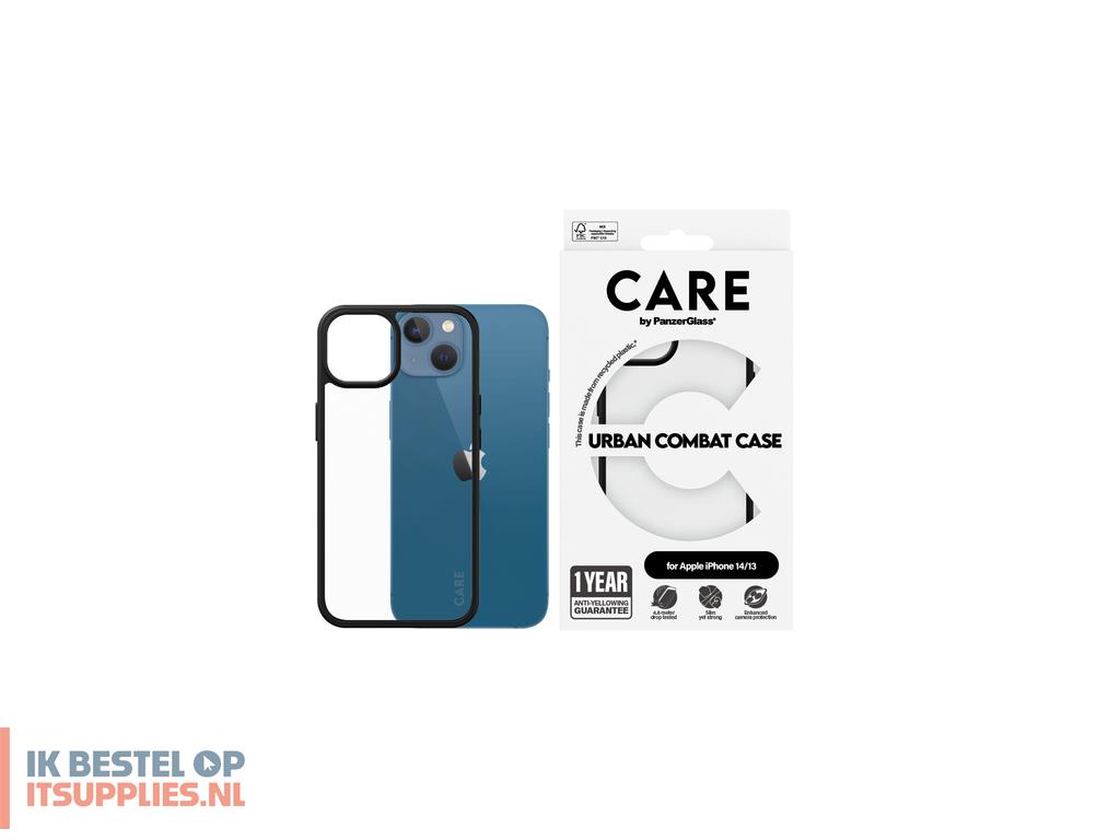 1735304-panzerglass_care_by__urban_combat_case_transparent_iphone_14_13_mobiele_telefoon_behuizingen_hoes