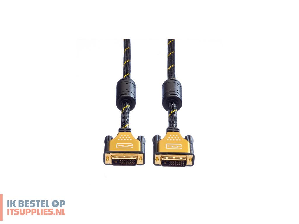 3411684-roline_11045512_dvi_kabel_2_m_dvi-d_zwart-_goud