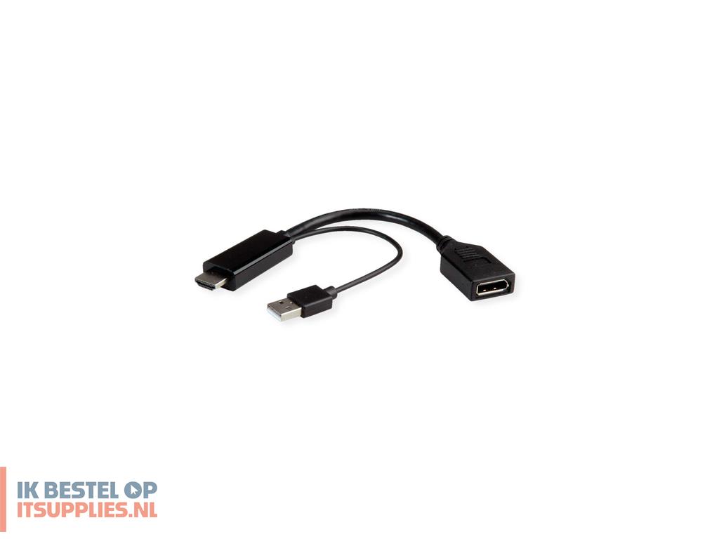 1606446-roline_12033147_video_kabel_adapter_0-15_m_hdmi_usb_displayport_zwart