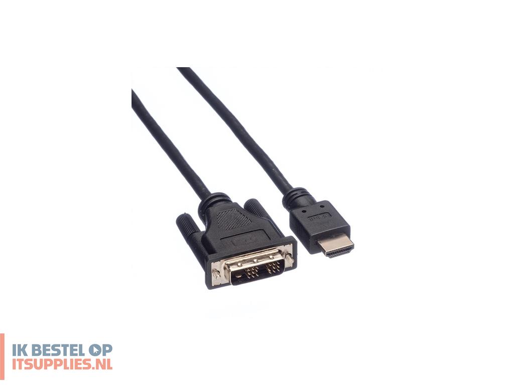 4822440-roline_11045516_video_kabel_adapter_1-5_m_hdmi_type_a_standaard_dvi-d_zwart