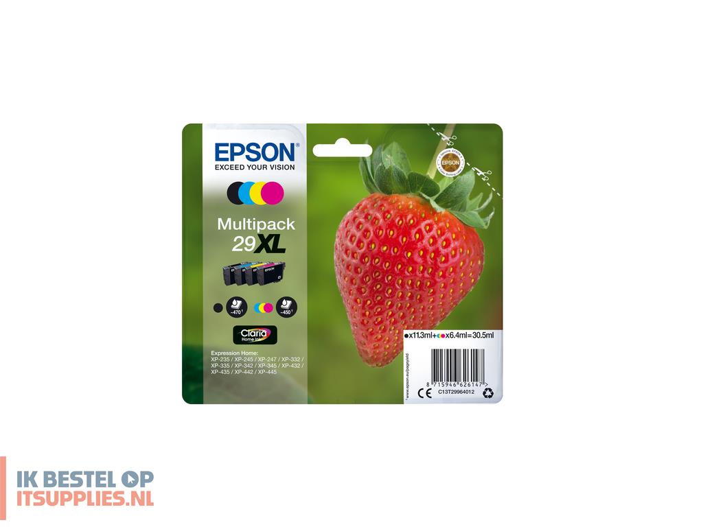 0345923-epson_strawberry_c13t29964012_inktcartridge_1_stuks_origineel_hoog_xl_rendement_zwart-_cyaan-_magenta-_geel