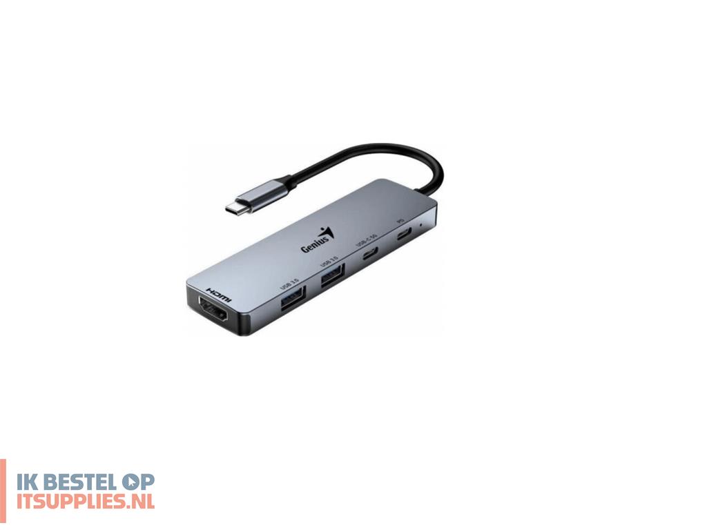 1601813-genius_uh-500_usb_type-c_zilver