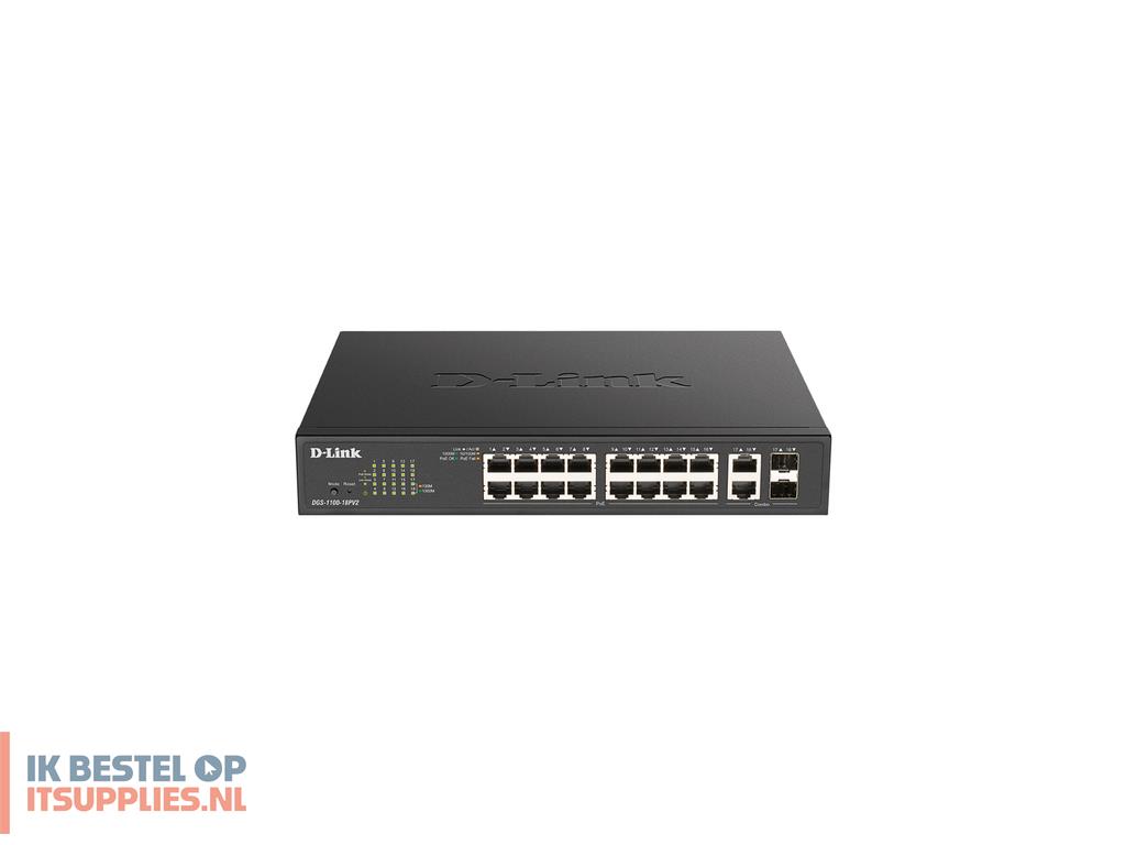 4543666-d-link_dgs-1100-18pv2_netwerk-switch_managed_l2_gigabit_ethernet_101001000_power_over_ethernet_poe_1u_zwart