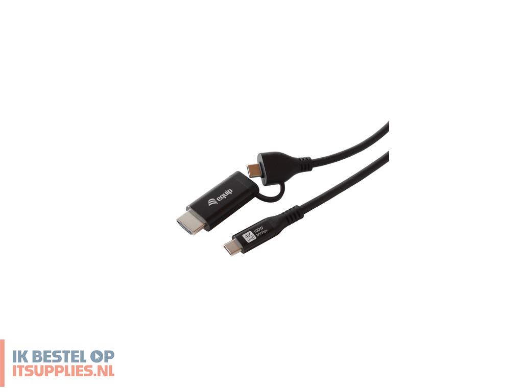 1545095-equip_128435_video_kabel_adapter_1_m_usb_type-c_hdmi_usb_type-c_zwart