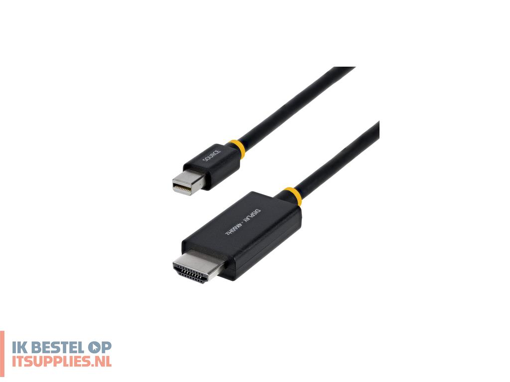 1616788-startechcom_1m-mdp-hdmi2-4k60_video_kabel_adapter_mini_displayport_hdmi_type_a_standaard_zwart