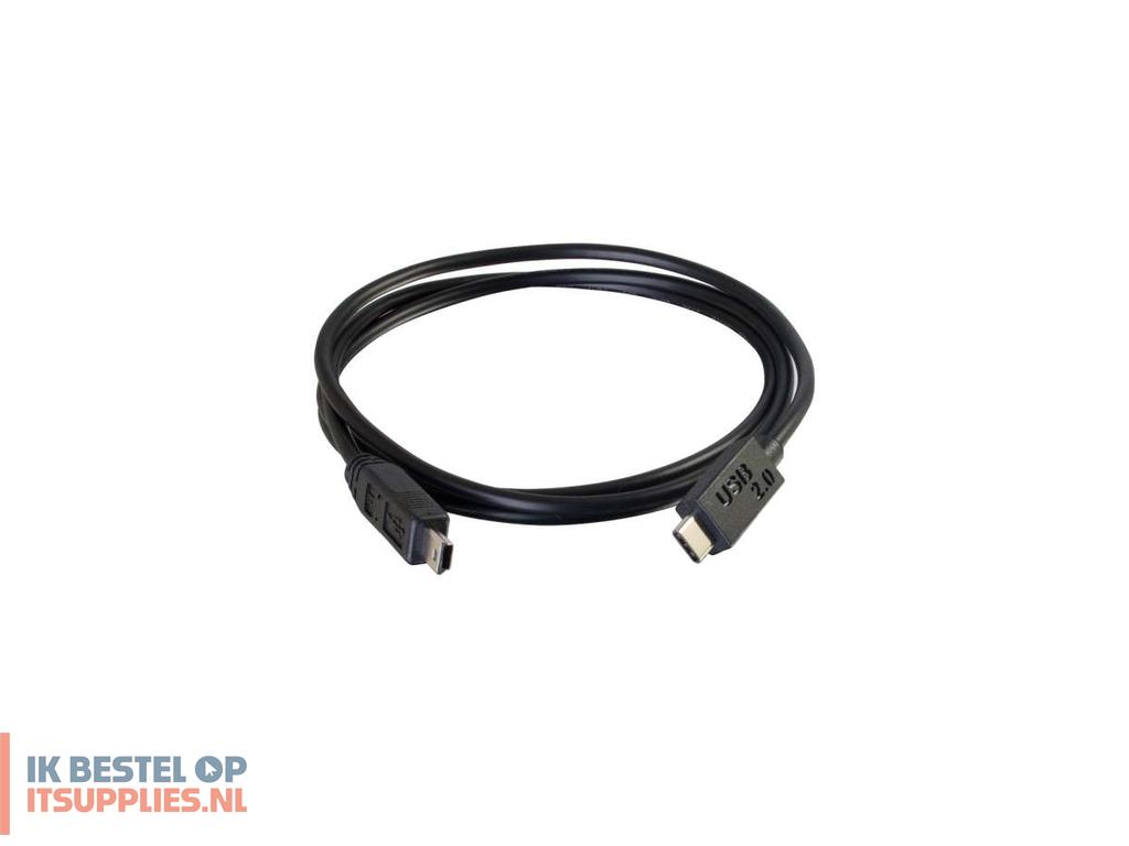 0344136-c2g_usb_20-_c_-_mini_b-_1m_usb-kabel_usb_c_mini-usb_b_zwart