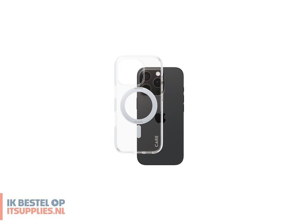 0245432-panzerglass_care_by__case_transparent_w_silver_kickstand_magsafe_iphone_16_pro_mobiele_telefoon_behuizingen