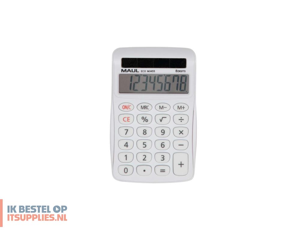 1510856-maul_eco_mj455_calculator_desktop_basisrekenmachine_wit