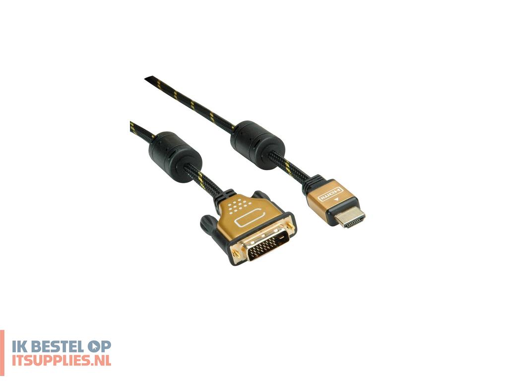 3014618-roline_11045890_video_kabel_adapter_1_m_hdmi_dvi_zwart-_goud