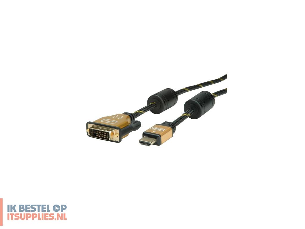 3019234-roline_11045890_video_kabel_adapter_1_m_hdmi_dvi_zwart-_goud