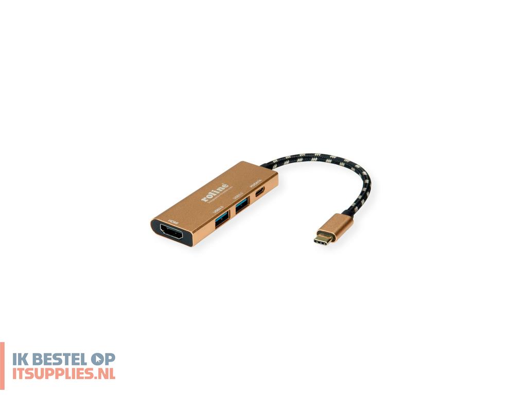 1723913-roline_12021119_laptop_dock_poortreplicator_bedraad_usb_32_gen_2_31_gen_2_type-c_goud