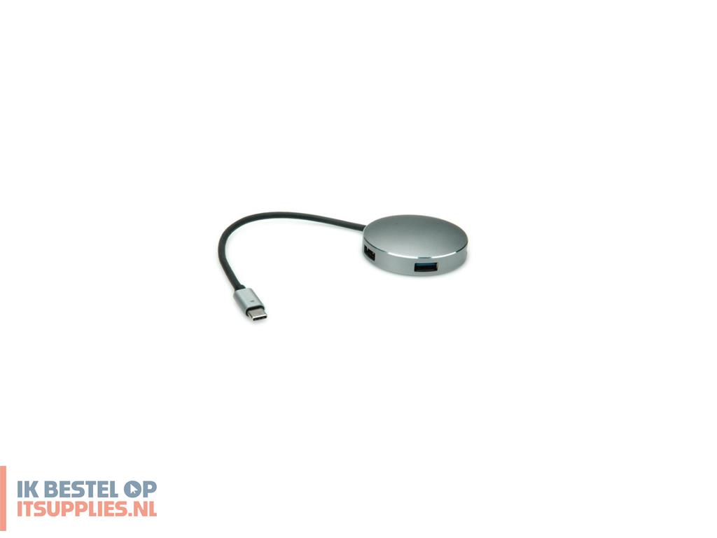 1808638-roline_14025036_interface_hub_usb_32_gen_1_31_gen_1_type-c_5000_mbits_zwart-_roestvrijstaal