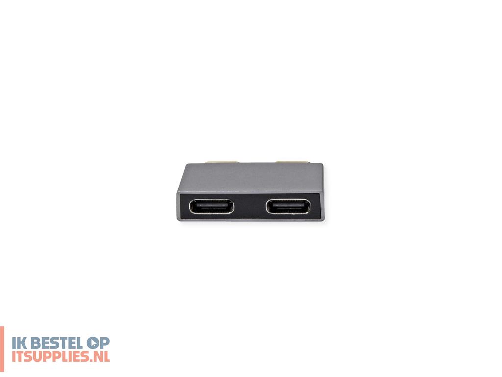 4815597-roline_12032945_tussenstuk_voor_kabels_2x_usb_type_c_zilver