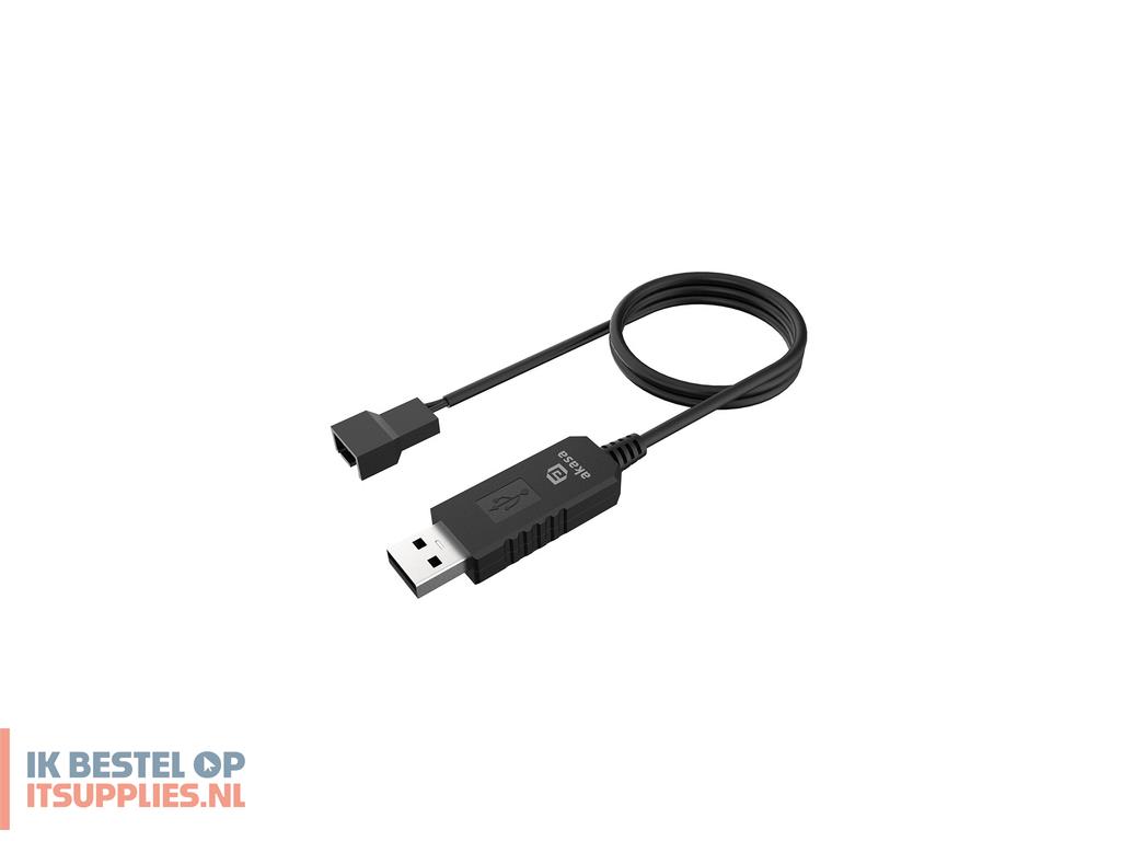1111501-akasa_ak-cbfa10-60bk_tussenstuk_voor_kabels_3-pin_or_4-pin_usb_type-a_zwart