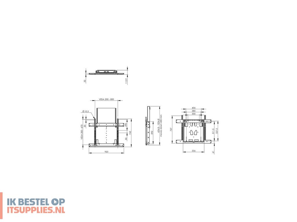 1550834-smartmetals_sbbw0400-63_bevestiging_voor_signage-beeldschermen_2-18_m_86_zwart