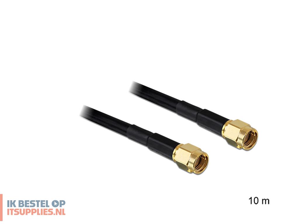4528164-delock_rp-sma_-_rp-sma-_10m_coax-kabel_zwart