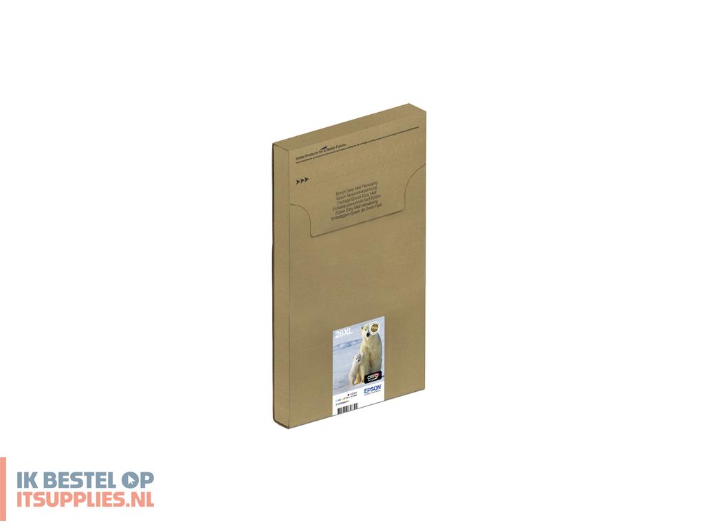 0724870-epson_polar_bear_c13t26364511_inktcartridge_1_stuks_hoog_xl_rendement_zwart-_cyaan-_magenta-_geel
