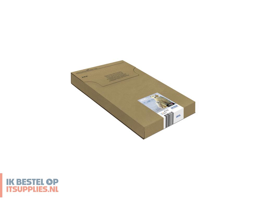0727621-epson_polar_bear_c13t26364511_inktcartridge_1_stuks_hoog_xl_rendement_zwart-_cyaan-_magenta-_geel